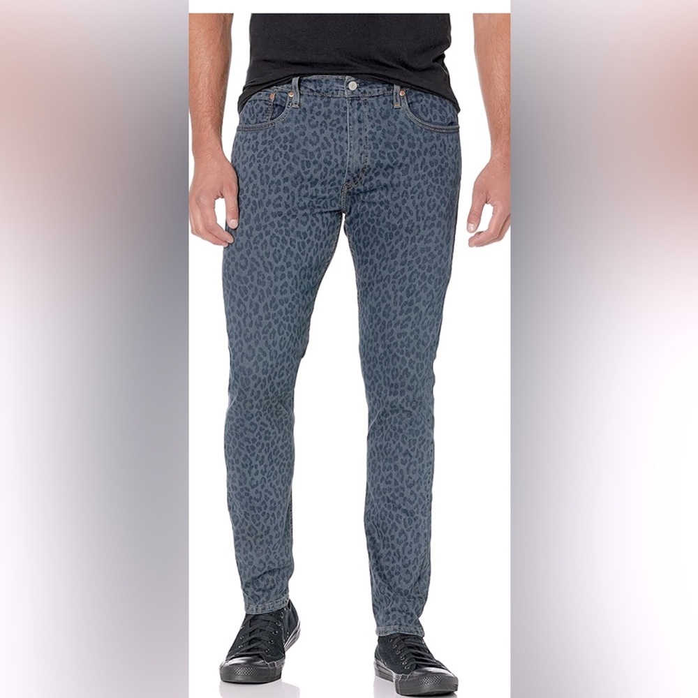 NWT’s Levi's Men's 512 Blue Patterned Slim Taper Jeans 38x30 Stretch